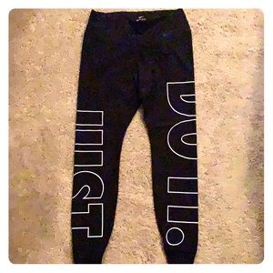 NIKE Womens “Just Do It” Leggings Size M